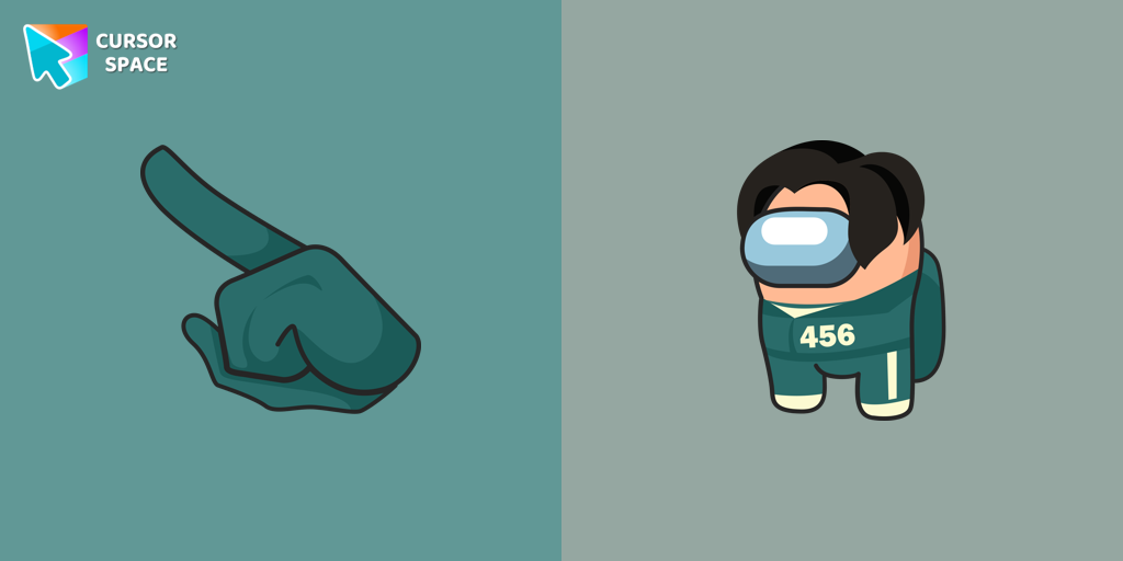 Custom Cursor Among Us Squid Game Gi-Hun Character For Google Chrome
